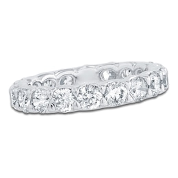 Certified Round-Cut Diamond Eternity Band 2-3/4 to 3-5/8 ct tw Platinum