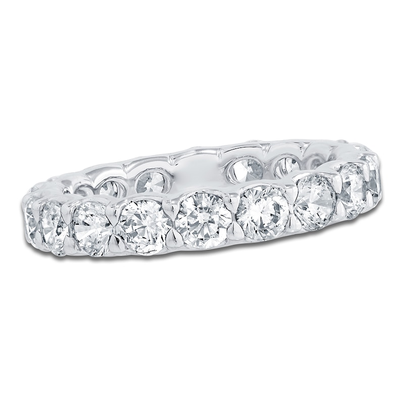 Main Image 1 of Certified Round-Cut Diamond Eternity Band 2-3/4 to 3-5/8 ct tw Platinum
