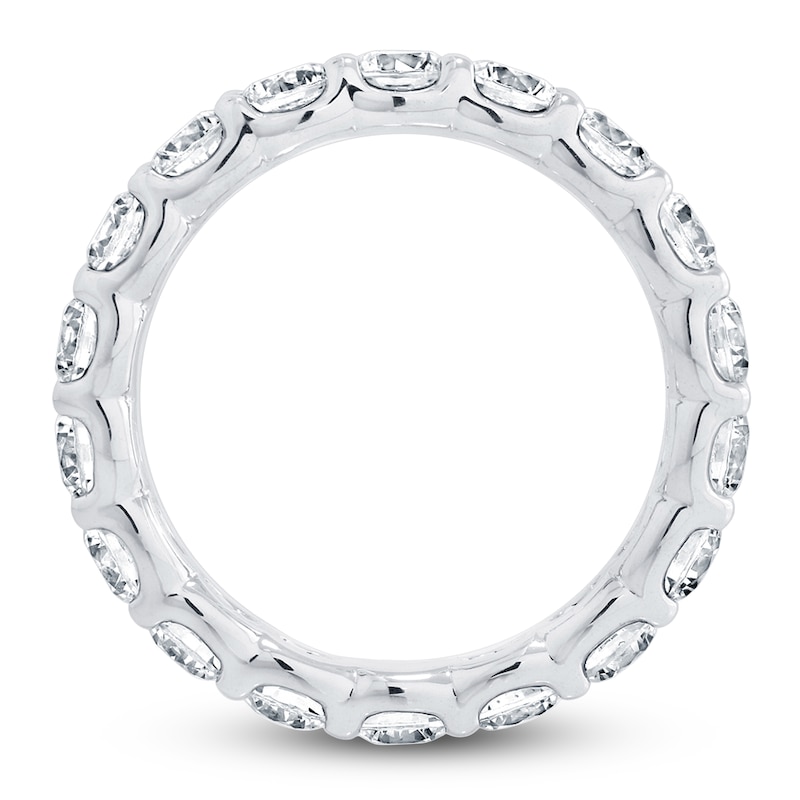 Main Image 2 of Certified Round-Cut Diamond Eternity Band 2-3/4 to 3-5/8 ct tw Platinum