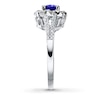 Thumbnail Image 2 of Natural Sapphire Ring 1/3 ct tw Diamonds 14K White Gold