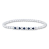 Thumbnail Image 1 of Natural Sapphire Bracelet 1/20 ct tw Diamonds Sterling Silver