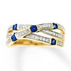 Thumbnail Image 0 of Lab-Created Sapphire Ring 10K Yellow Gold