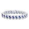 Thumbnail Image 0 of Lab-Created Sapphire Bracelet Blue and White Sterling Silver