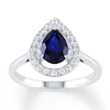 Thumbnail Image 0 of Lab-Created Sapphire Ring Sterling Silver