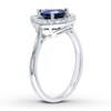 Thumbnail Image 2 of Lab-Created Sapphire Ring Sterling Silver