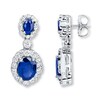 Thumbnail Image 0 of Natural Sapphire Earrings 5/8 ct tw Diamonds 14K White Gold