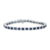 Thumbnail Image 0 of Natural Sapphire Bracelet 3/4 ct tw Diamonds 14K White Gold
