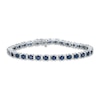Thumbnail Image 1 of Natural Sapphire Bracelet 3/4 ct tw Diamonds 14K White Gold
