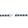 Thumbnail Image 2 of Natural Sapphire Bracelet 3/4 ct tw Diamonds 14K White Gold