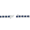 Thumbnail Image 3 of Natural Sapphire Bracelet 3/4 ct tw Diamonds 14K White Gold