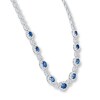 Thumbnail Image 1 of Natural Sapphire Necklace 1-3/8 ct tw Diamonds 14K White Gold