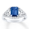 Thumbnail Image 0 of Natural Sapphire Ring 5/8 ct tw Diamonds 14K White Gold