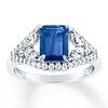 Thumbnail Image 0 of Natural Sapphire Ring 5/8 ct tw Diamonds 14K White Gold