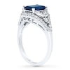 Thumbnail Image 1 of Natural Sapphire Ring 5/8 ct tw Diamonds 14K White Gold