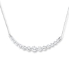 Thumbnail Image 0 of White Lab-Created Sapphire Necklace 10K White Gold