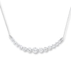 Thumbnail Image 1 of White Lab-Created Sapphire Necklace 10K White Gold