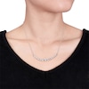 Thumbnail Image 2 of White Lab-Created Sapphire Necklace 10K White Gold