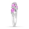 Thumbnail Image 2 of Pink Sapphire Ring 1/4 Carat tw Diamonds 14K White Gold