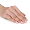 Thumbnail Image 4 of Pink Sapphire Ring 1/4 Carat tw Diamonds 14K White Gold