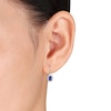 Thumbnail Image 1 of Natural Sapphire Earrings Blue & White 10K White Gold
