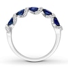 Thumbnail Image 2 of Natural Sapphire Ring 1/4 ct tw Diamonds 14K White Gold