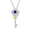 Thumbnail Image 1 of Convertibilities Necklace Lab-Created Sapphires Sterling Silver