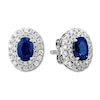 Thumbnail Image 0 of Natural Sapphire Earrings 3/8 ct tw Diamonds 14K White Gold