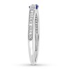 Thumbnail Image 2 of Natural Sapphire Ring 1/10 ct tw Diamonds 10K White Gold
