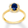 Thumbnail Image 0 of Natural Sapphire Ring 1/10 ct tw Diamonds 10K Yellow Gold