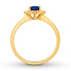 Thumbnail Image 1 of Natural Sapphire Ring 1/10 ct tw Diamonds 10K Yellow Gold