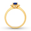 Thumbnail Image 2 of Natural Sapphire Ring 1/10 ct tw Diamonds 10K Yellow Gold