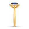 Thumbnail Image 3 of Natural Sapphire Ring 1/10 ct tw Diamonds 10K Yellow Gold