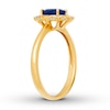 Thumbnail Image 3 of Natural Sapphire Ring 1/10 ct tw Diamonds 10K Yellow Gold