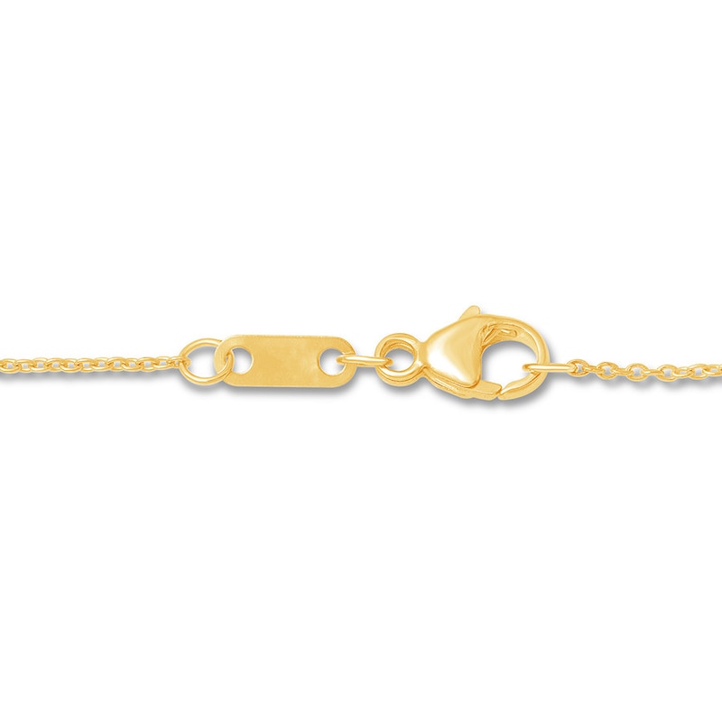 Main Image 3 of Natural Sapphire Circle Necklace Marquise 10K Yellow Gold