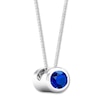 Thumbnail Image 2 of Natural Sapphire Bezel-Set Necklace 10K White Gold