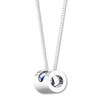 Thumbnail Image 4 of Natural Sapphire Bezel-Set Necklace 10K White Gold