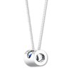 Thumbnail Image 3 of Natural Sapphire Bezel-Set Necklace 10K White Gold