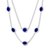 Thumbnail Image 1 of Natural Sapphire Necklace Bezel-Set 10K White Gold
