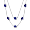 Thumbnail Image 0 of Natural Sapphire Necklace Bezel-Set 10K White Gold