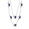 Thumbnail Image 2 of Natural Sapphire Necklace Bezel-Set 10K White Gold