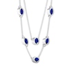 Thumbnail Image 1 of Natural Sapphire Necklace Bezel-Set 10K White Gold