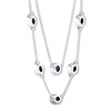 Thumbnail Image 4 of Natural Sapphire Necklace Bezel-Set 10K White Gold