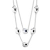 Thumbnail Image 3 of Natural Sapphire Necklace Bezel-Set 10K White Gold