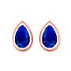 Thumbnail Image 1 of Natural Sapphire Earrings Pear-shaped Bezel-set 10K Rose Gold