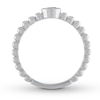 Thumbnail Image 1 of Natural Sapphire Ring Bezel-set Round 10K White Gold