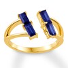 Thumbnail Image 0 of Natural Sapphire Deconstructed Ring 10K Yellow Gold
