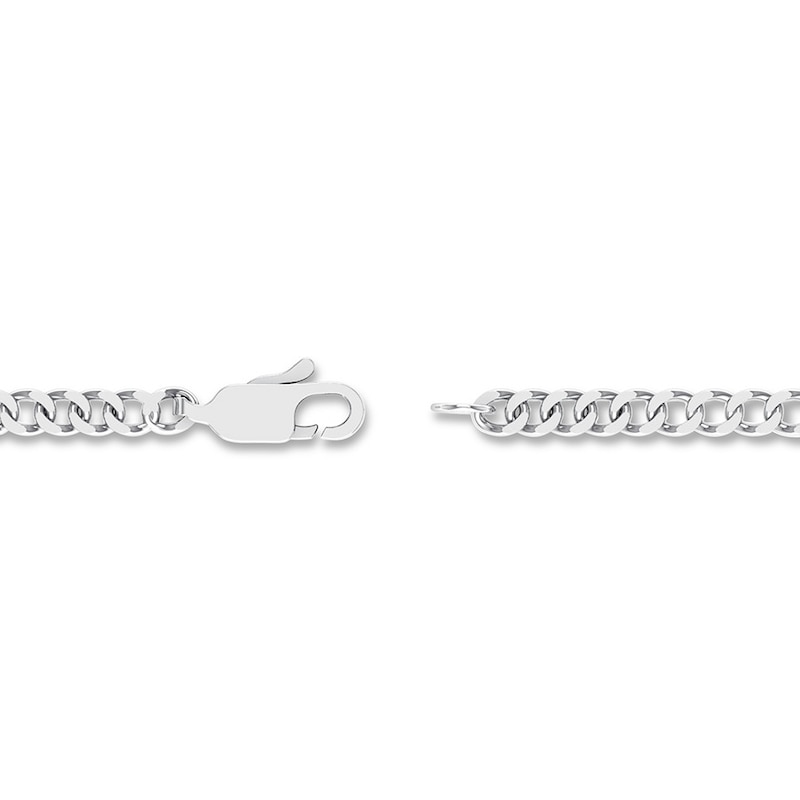 Natural Sapphire Bracelet Bezel-set 10K White Gold