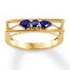 Thumbnail Image 0 of Natural Sapphire Flat-top Ring 10K Yellow Gold