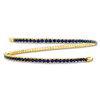 Thumbnail Image 1 of Natural Sapphire Coil Bangle 10K Yellow Gold