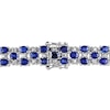 Thumbnail Image 2 of Natural Blue and White Sapphire Bracelet 14K White Gold